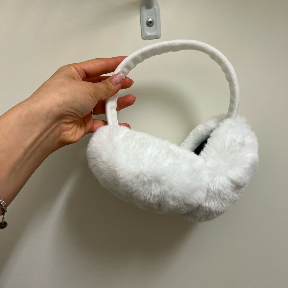 White Faux Fur Earmuffs